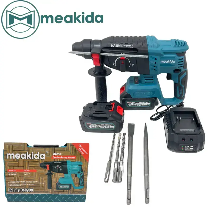 MARTEAU SANS FIL 88V 6.0AH 2 BATTERIE MEAKIDA - 1