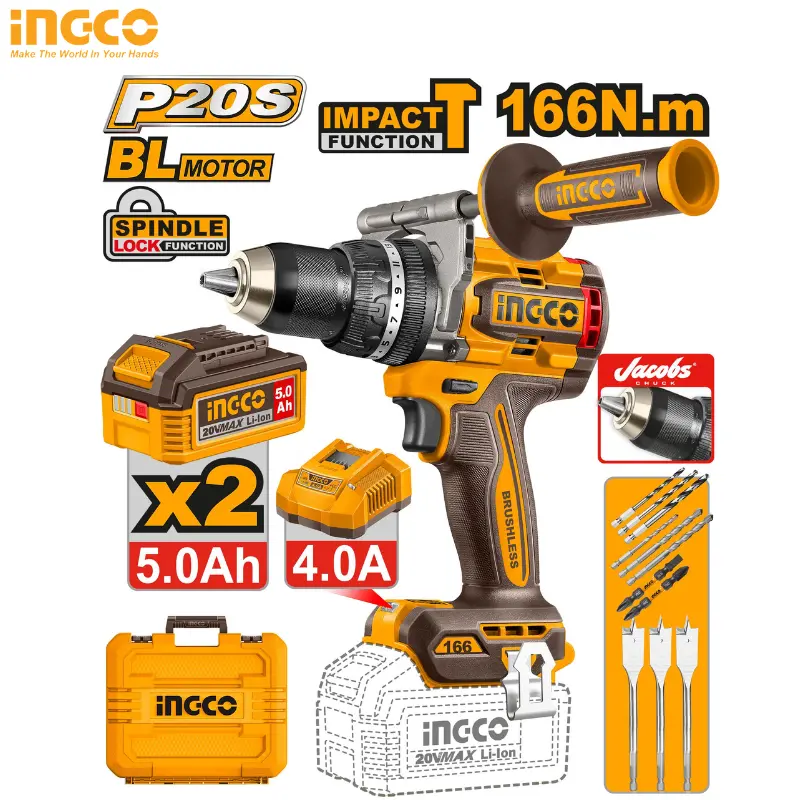 BRUSHLESS CORDLESS IMPACT DRILL CIDLI201668 - 1