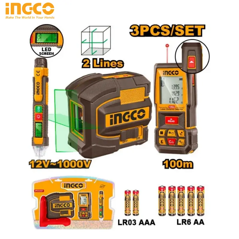 KIT D'INSTRUMENTS 3 PIÈCES INGCO COS250908 - 1