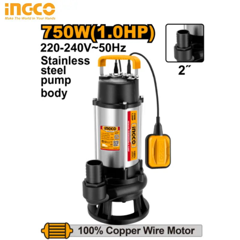 POMPE A VIDE CAVE 1HP INOX INGCO SPDS75068 - Image 1