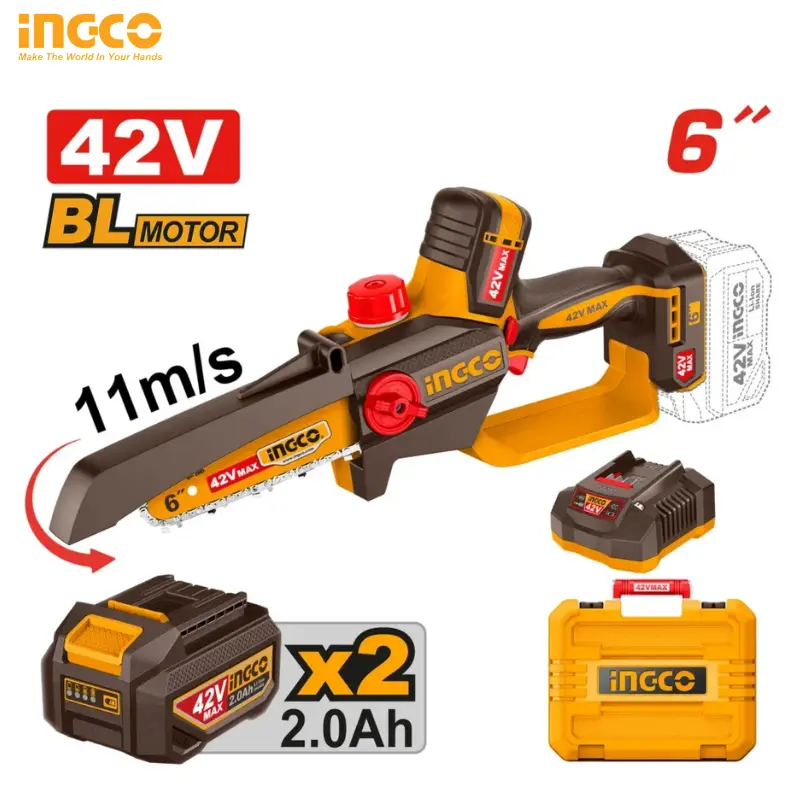 TRONÇONNEUSE 6″ (15 CM) AVEC 2 BATTERIE INGCO CGSLI42681 - 1