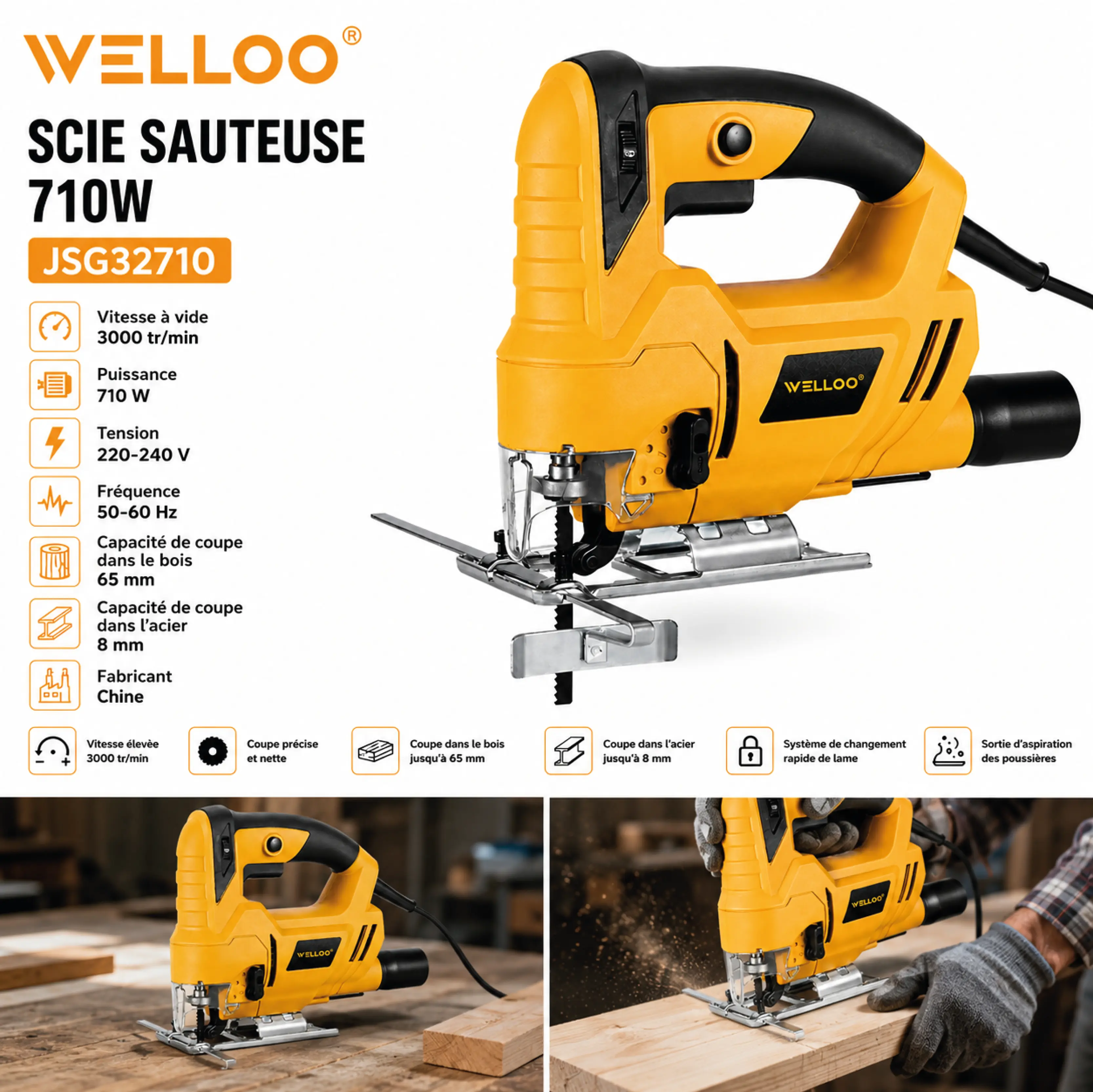 SCIE SAUTEUSE 710W WELLO - 1