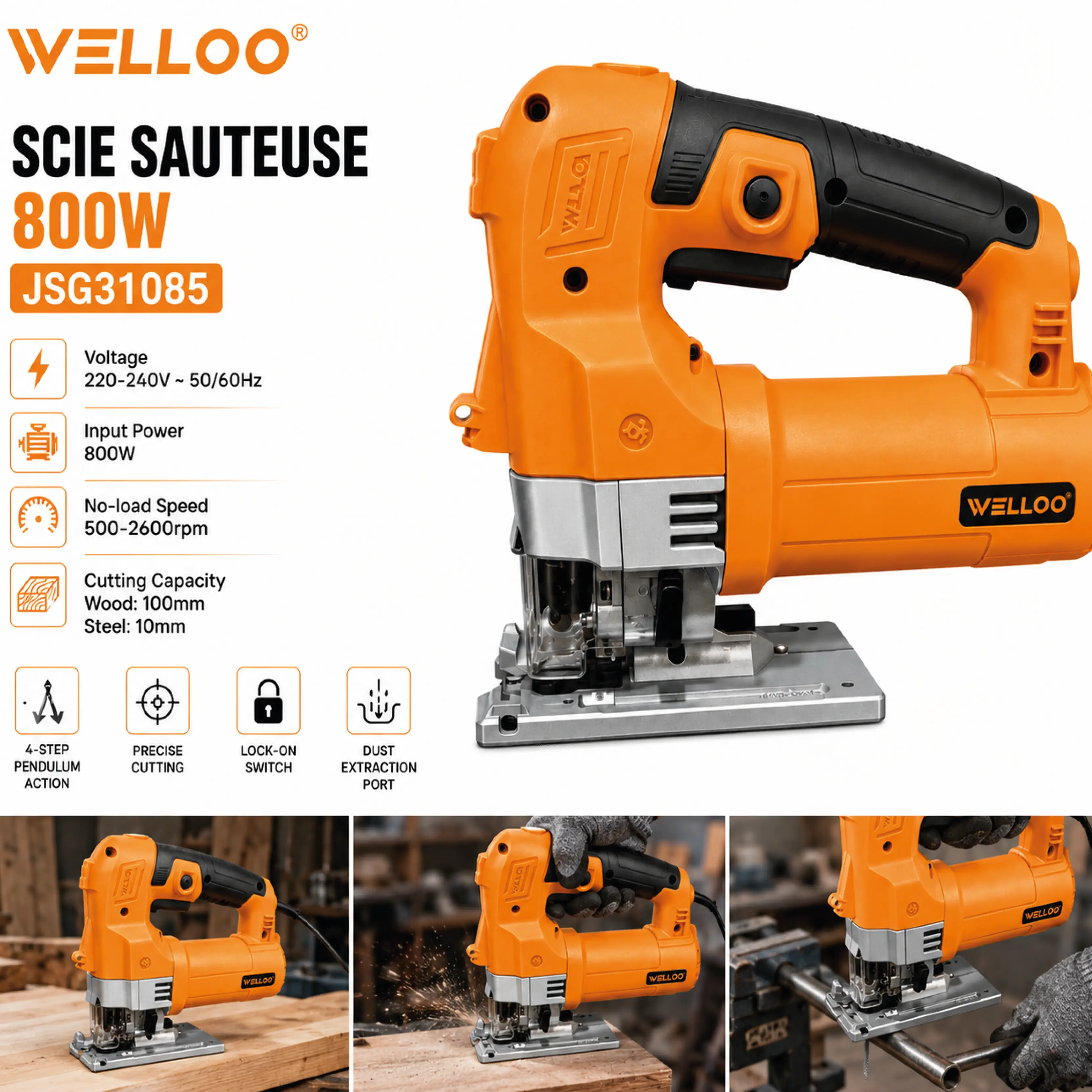 SCIE SAUTEUSE 800W WELLO - 1