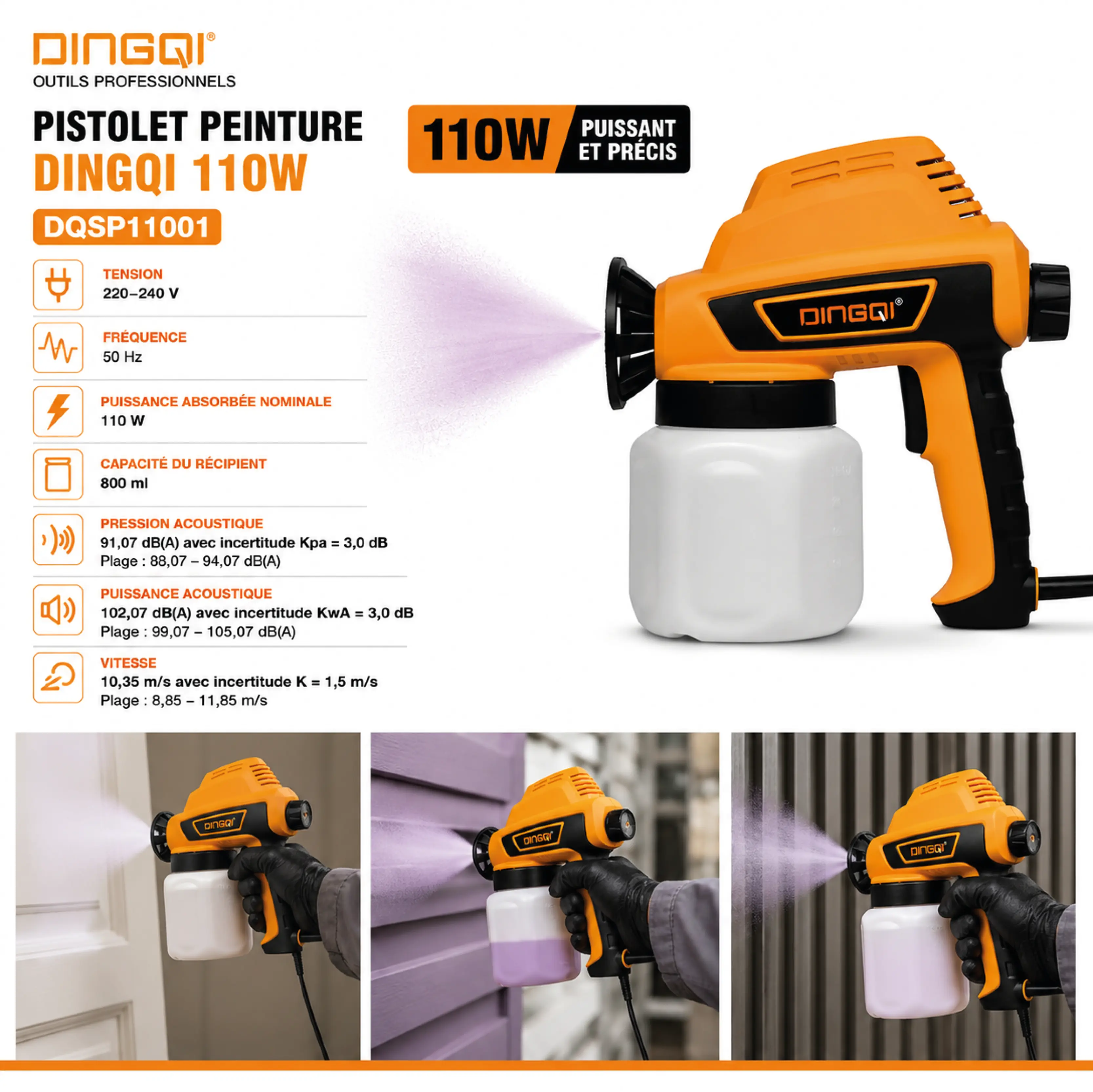 PISTOLET PEINTURE DINGQI 110W - 1