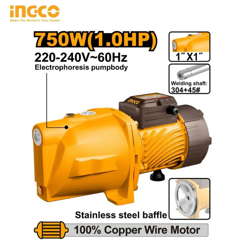 POMPE PÉRIPHÉRIQUE 1HP INGCO JP075068 - 1
