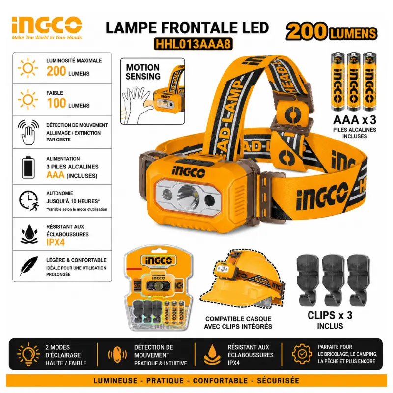 HEADLAMP INGCO HHL013AAA8 - 1