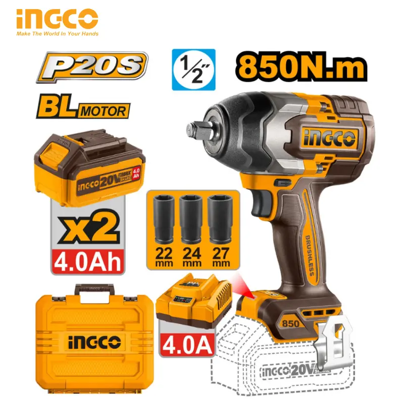 CLE A CHOC BRUSHLESS 20V 850N.M INGCO CIWLI2085 - 1