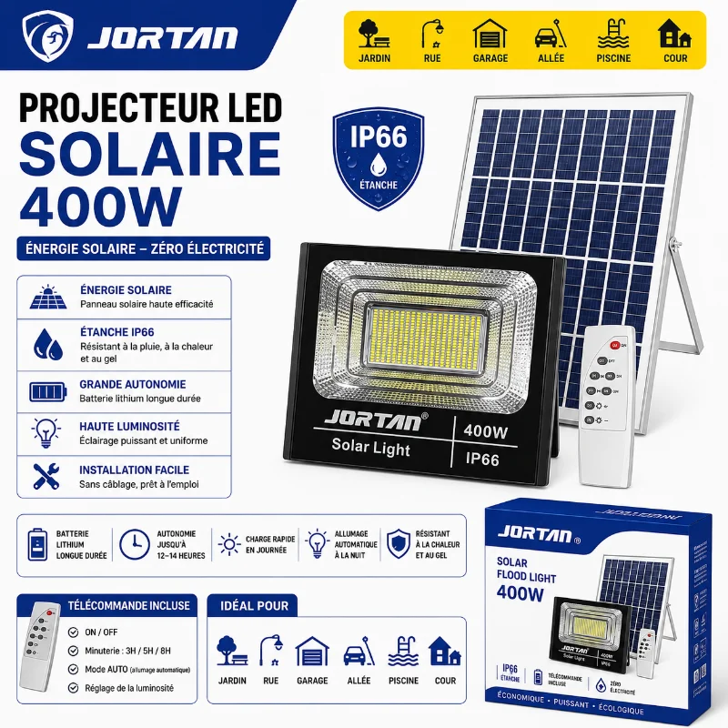 PROJECTEUR LED SOLAIRE 400W - 1