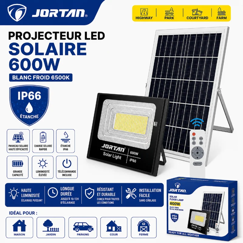 PROJECTEUR LED SOLAIRE 600 W - 1